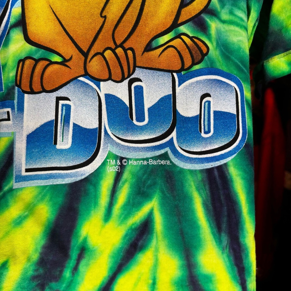 Vintage 2002 Scooby Doo Tie Dye T Shirt XXL Hanna Barbera Cartoon Tee - Picture 5 of 5